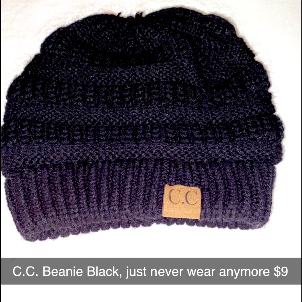 C.C Beanie Color Black Hat